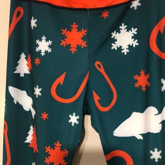 Xlusion Women’s Christmas Fishing Leggings - Picture 2 of 3